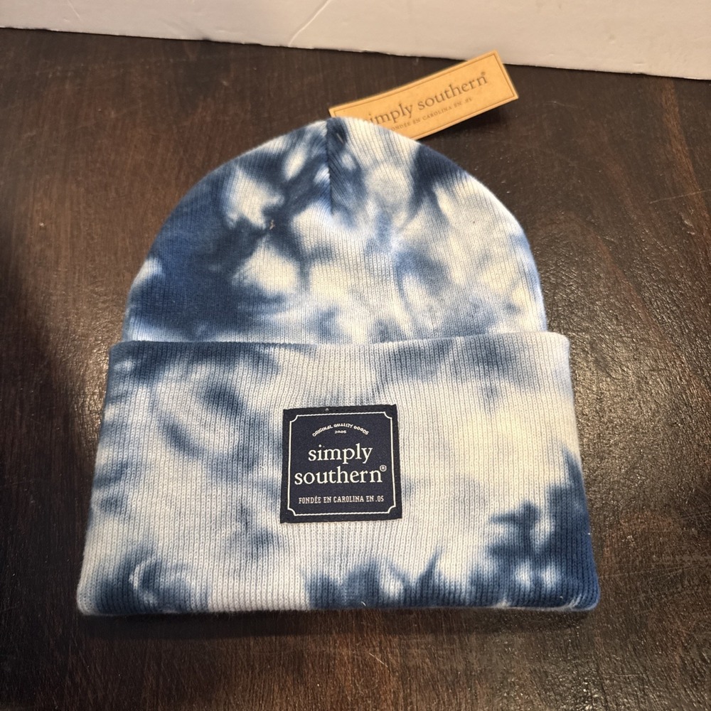 Simply Southern Blue Type Dye‎ Beanie hat